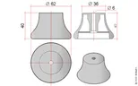 Опора грибкова ГР 5.1 — креслення